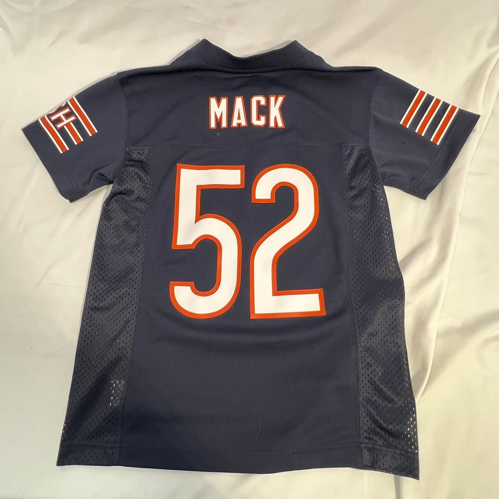 NFL Team Apparel Chicago Bears Khalil Mack 52 Youth Jersey Navy Blue Small 8